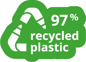 97 % RECYCLED PLASTIC